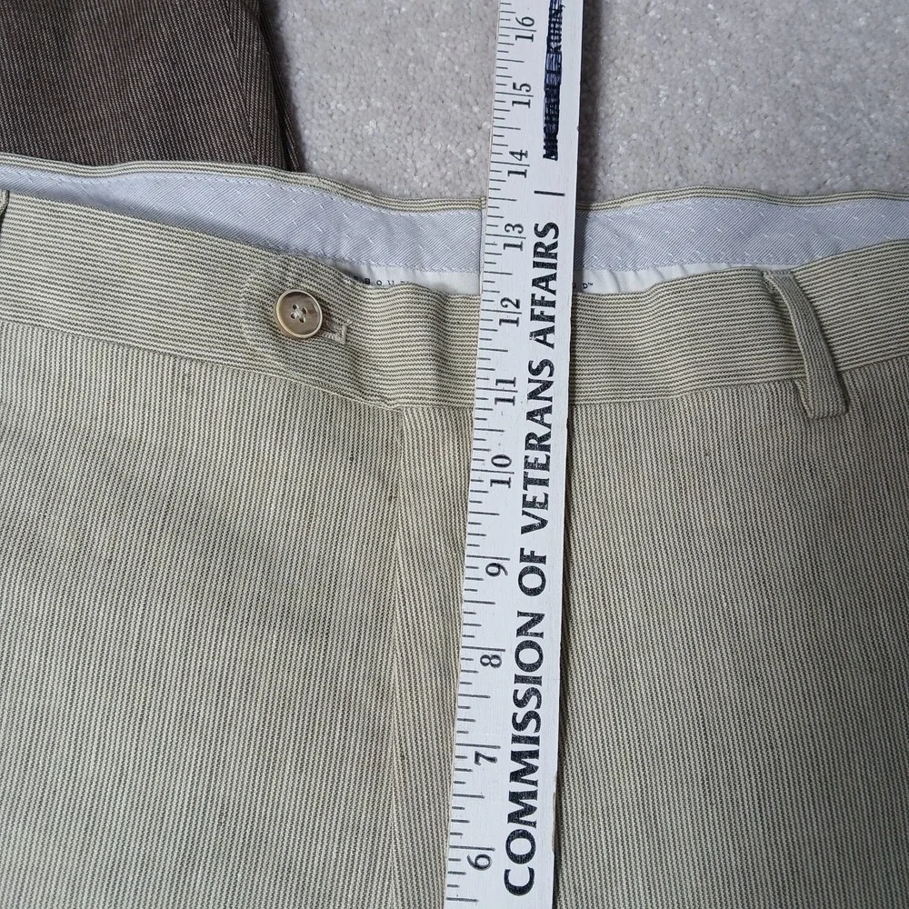 3 NWT Joseph Abboud Nova Fides Dress Pants Size 40 Viscose Poly Tan/Brown